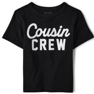 Unisex Baby "Cousin Crew" Graphic Tee - Black Size 12-18 Month